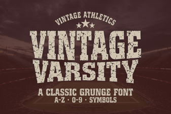 Vintage Varsity Font Design Ideas & Downloads